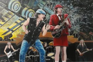 AC/DC. (Tableau, peinture acrylique sur toile, acrylic painting on ...